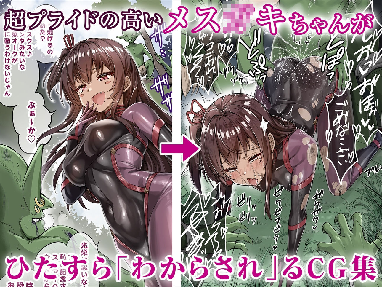 メス○キ＆くっころ くノ一姉妹〜即堕ちゴブリン完全敗北〜 ［CG＋音声 ］完全版