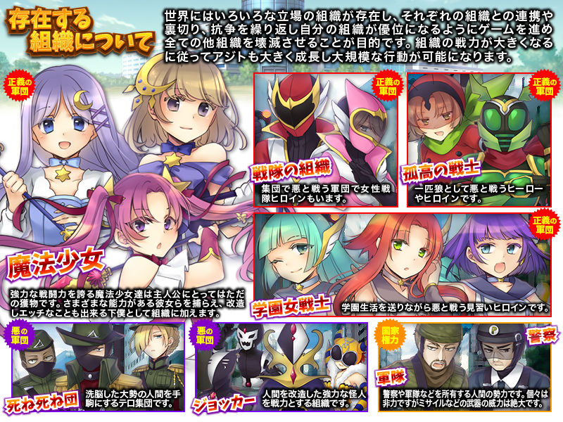 悪の結社はじめました -悪者として世界を相手に暴れまくるフリーシナリオRPG-