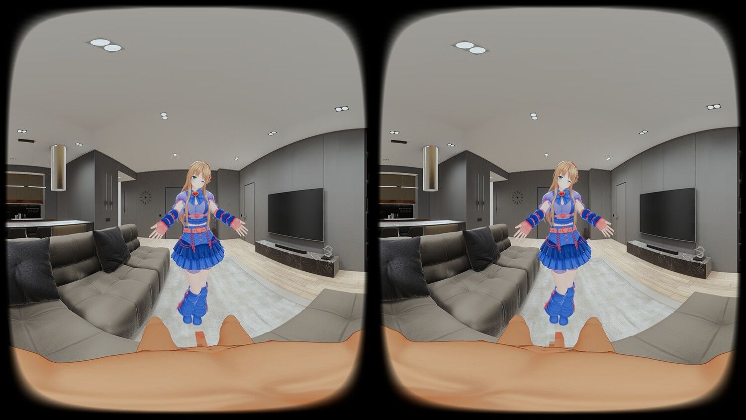 【4KVR 完全主観3Dエロアニメ】しこさぽ！〜清楚系アイドルVtuberの’本気’えっちで抜き放題〜【天翔院ひいな】【VRデバイス用】