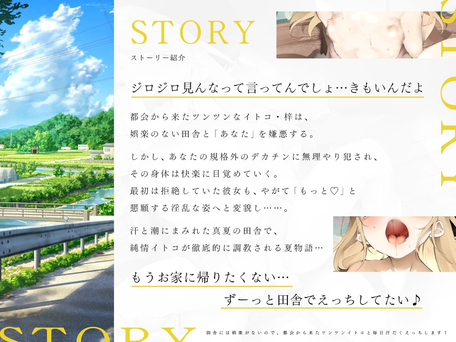 田舎には娯楽がないので、都会から来たツンツンイトコと毎日汗だくえっちします!(KU100マイク収録作品)